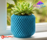 Diamond Texture Gypsum Vase - Image 4