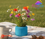 Diamond Texture Gypsum Vase - Image 3