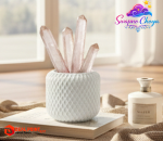 Diamond Texture Gypsum Vase - Image 5